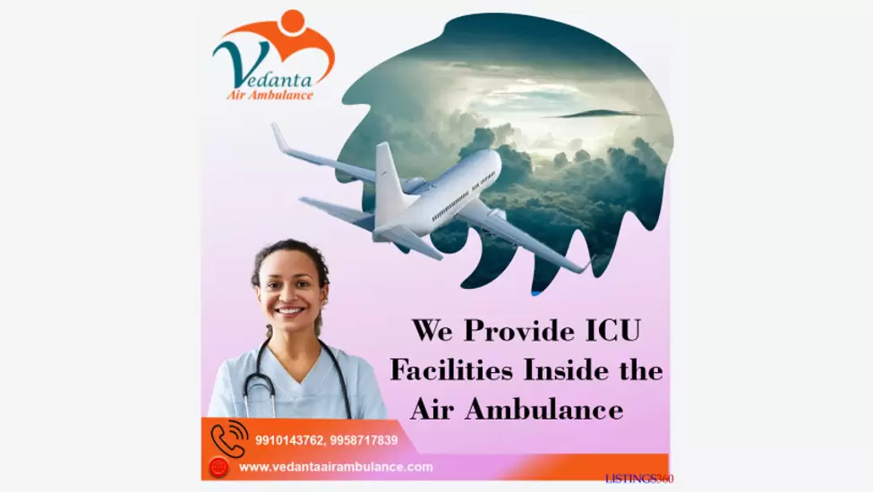Hire The Top Air Ambulance Service in Aurangabad by Vedanta with Advance Medical Setup