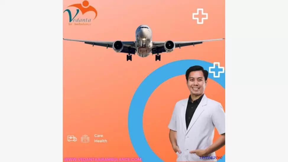 Get The Top Air Ambulance Service in Gaya by Vedanta with Health Care Team