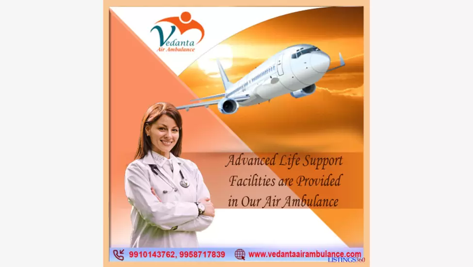 Hire The Top Air Ambulance Service in Kharagpur by Vedanta with Life Support Tools