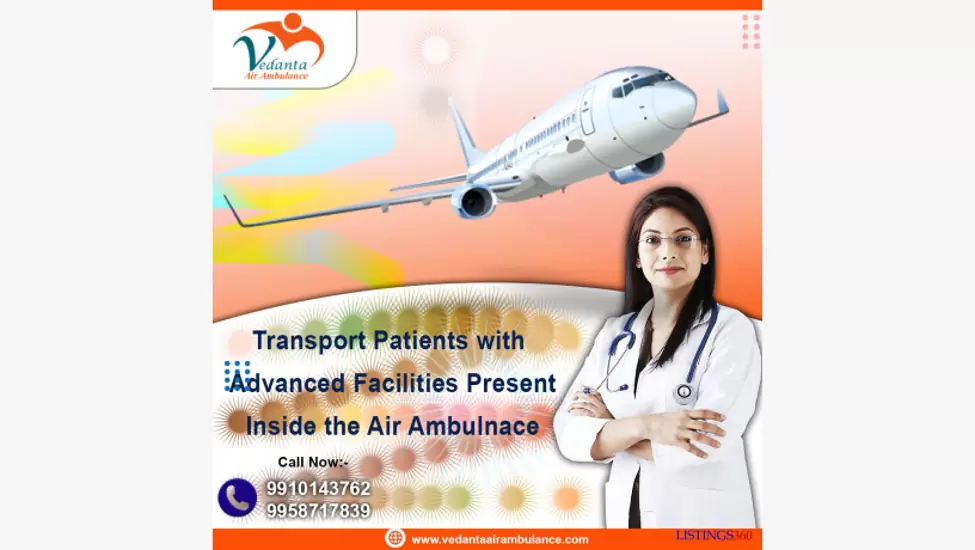 Vedanta Top Air Ambulance Service in Allahabad with High Quality Health Care Team