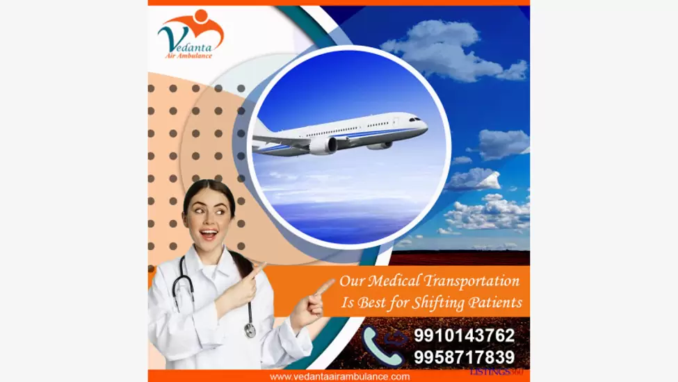 Pick the Top Air Ambulance Service in Indore by Vedanta with Medical Facilities